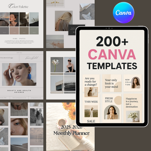 200+ Canva Templates Bundle – Ready-to-Use Digital Designs